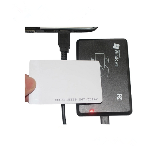 Leitor de cartão de identificação inteligente RFID LF com interface USB/RS232 de 125 KHz