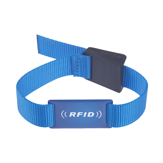 Pulseira de tecido RFID Festival com etiqueta epóxi