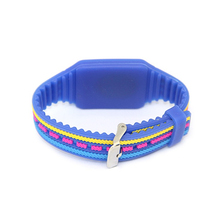 Pulseira inteligente RFID em relevo, pulseira de silicone colorida