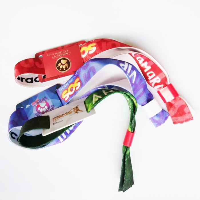 Impressão personalizada 13,56 MHz Tecido RFID Pulseira NFC para ingressos de festivais e eventos