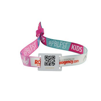 Pulseira de nylon e poliéster com RFID inteligente e macia para parque aquático