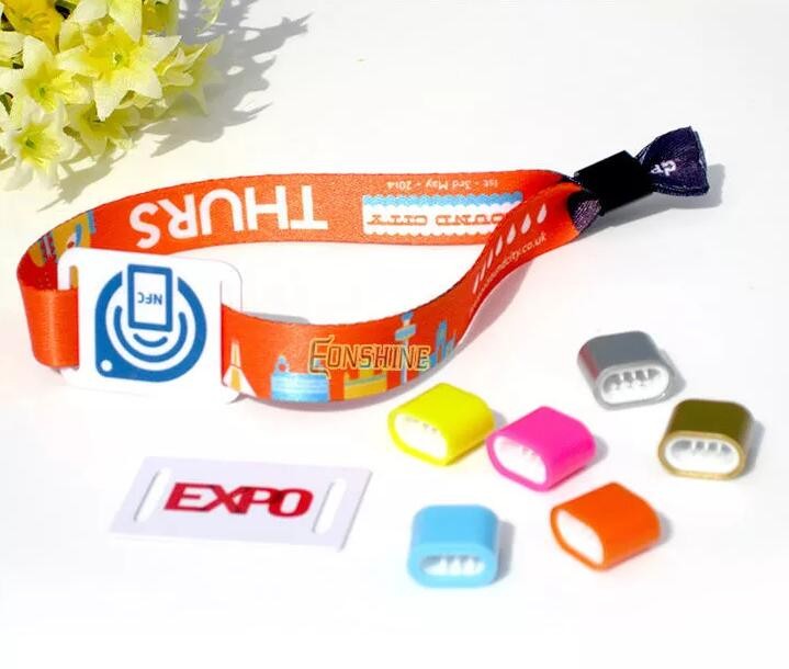 Pulseira de poliéster RFID para ingresso par