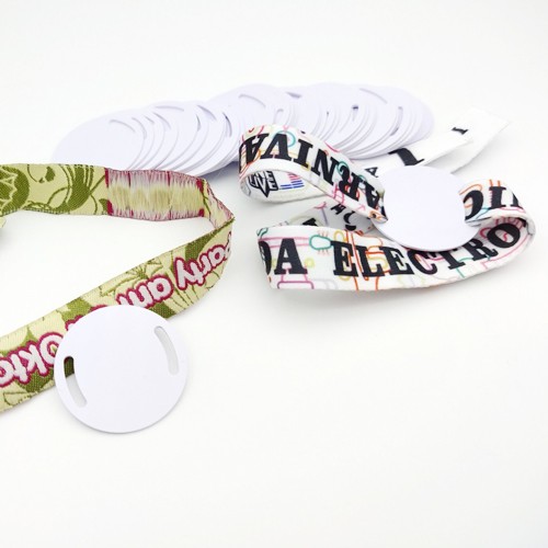 Pulseira RFID de poliéster personalizada de uso único para festival, para eventos esportivos, festas e festivais de música
