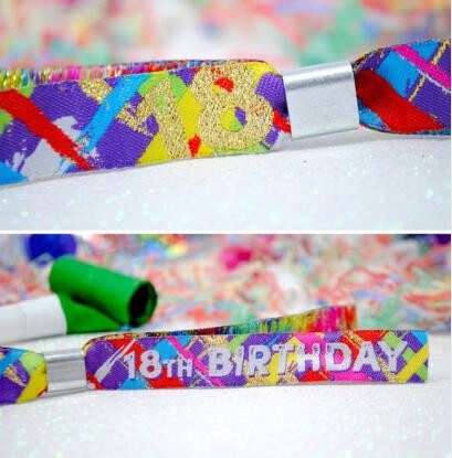 Pulseiras para festa de aniversário de 18 anos