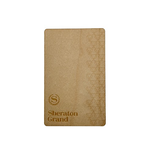 Logotipo personalizado ecológico RFID Controle de acesso de madeira Uso de chave de hotel