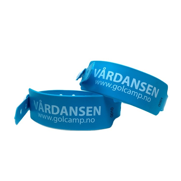 Pulseira de vinil macia e confortável para identificação, pulseira de PVC para eventos