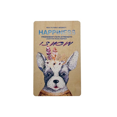 Cartões de visita programáveis ​​de madeira de bambu RFID ISO14443A Smart NTAG 213 NFC Cartão de madeira