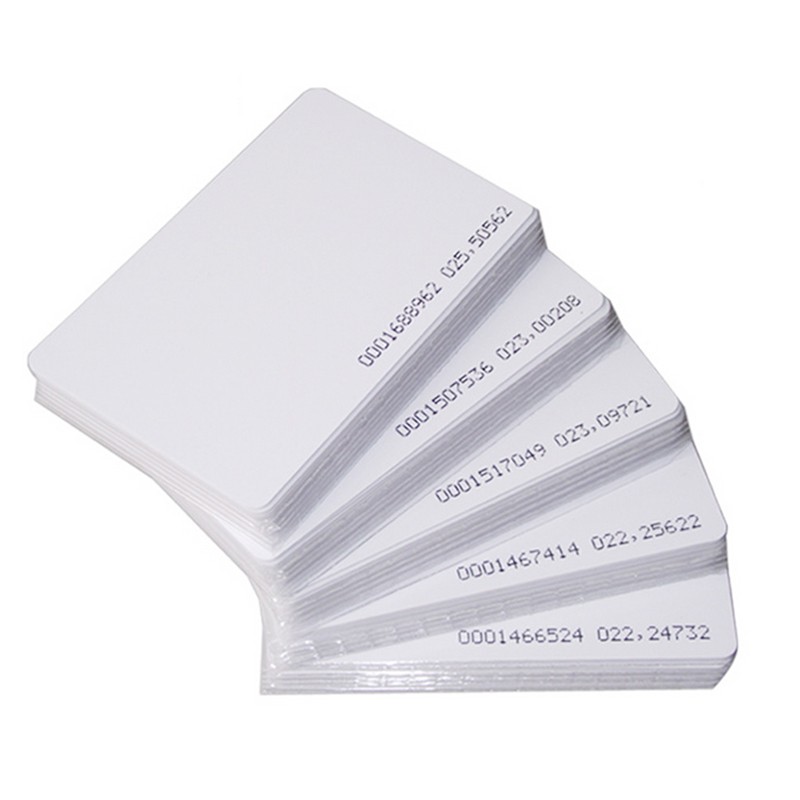 Cartão de identificação de controle de acesso sem contato por atacado 125khz TK4100 Chip PVC Smart Blank Proximity RFID Card