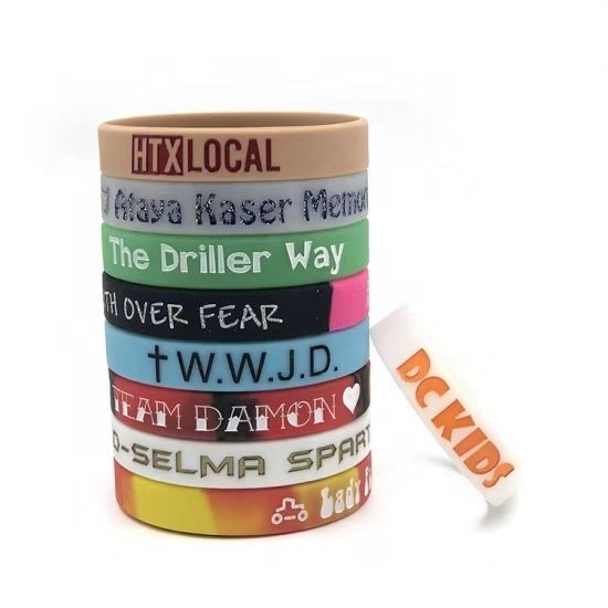 Pulseiras de borracha e silicone personalizadas, pulseira elástica de silicone, pulseira de silicone gravada para personalização