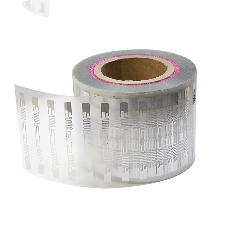 Etiqueta adesiva RFID UHF com chip H3 H9 9640, tamanho de antena 94,8*8,15 mm