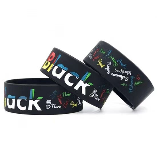 Pulseiras de borracha e silicone personalizadas, pulseira elástica de silicone, pulseira de silicone gravada para personalização