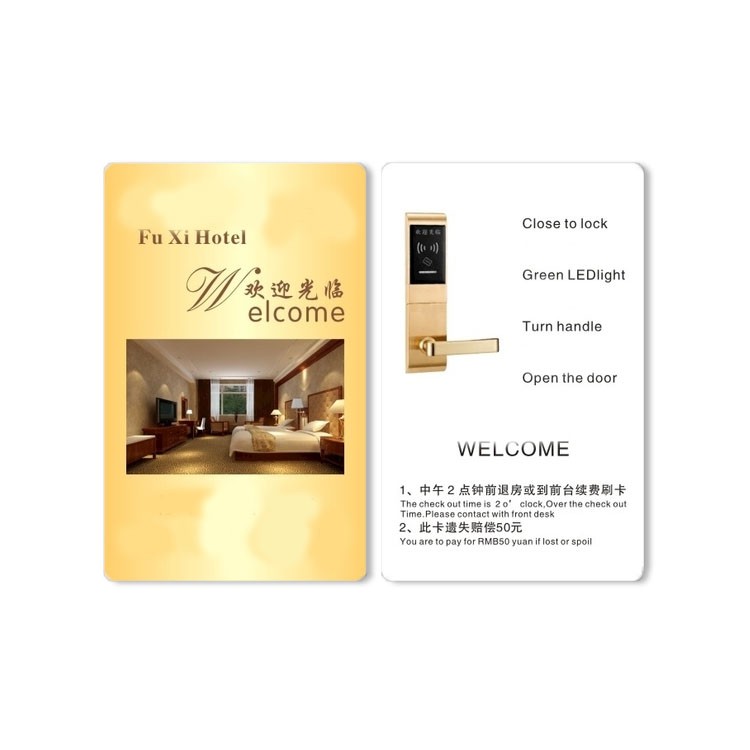 Cartão de identificação RFID EM-ID de proximidade 125 KHz/chaveiro/cartão-chave de hotel RFID de PVC para controle de acesso de porta