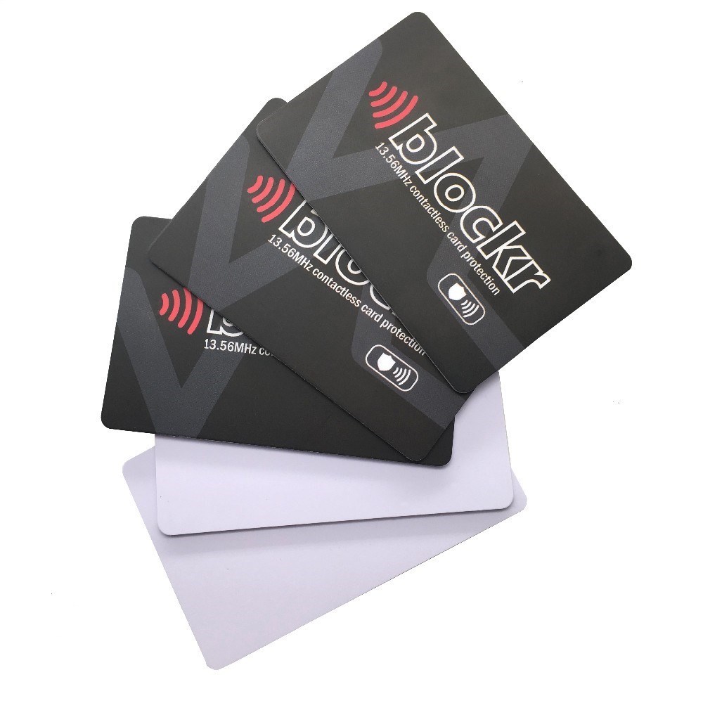 Protetor de cartão inteligente de PVC, bloqueio de RFID, anti-skimming e bloqueador de NFC