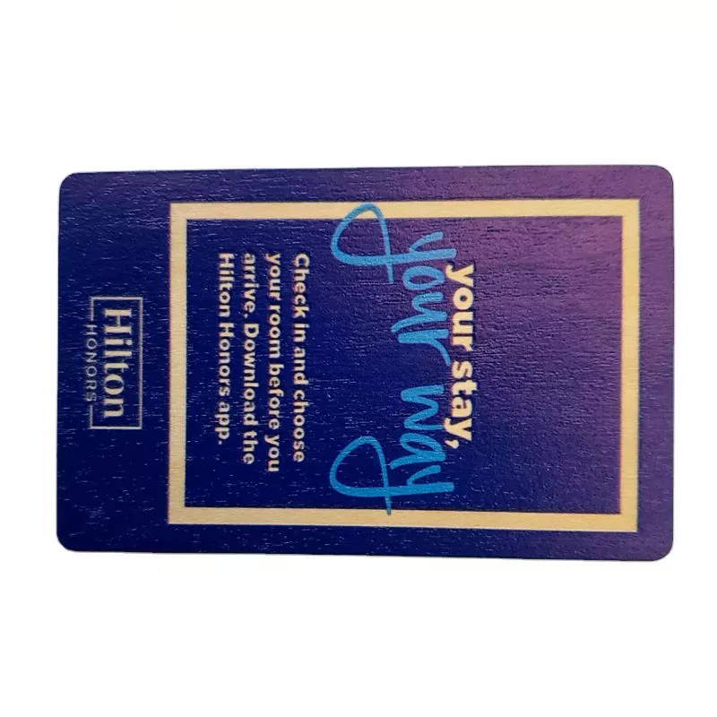 Atacado de cartão-chave de bambu rfid de madeira com chip inteligente para hotel