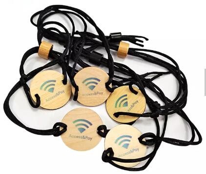 Pulseira de madeira RFID com alça para ingressos de eventos com impressão personalizada mais vendida