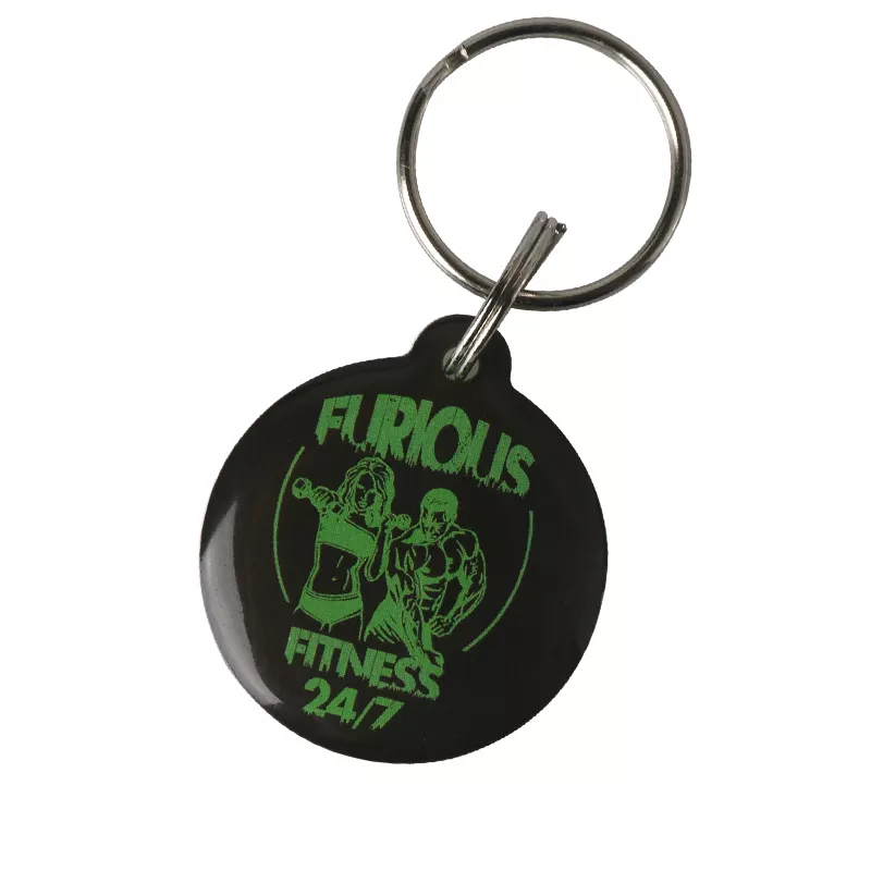 Chaveiro com etiqueta epóxi RFID NFC passiva regravável personalizado por atacado