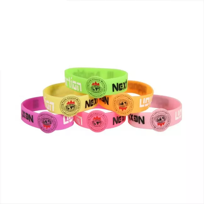 Pulseiras de silicone com logotipo personalizado e pulseiras de borracha decorativas RFID