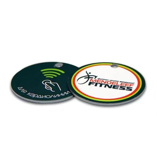 Impressão personalizada RFID redondo plástico NFC Token Card RFID NFC Tag