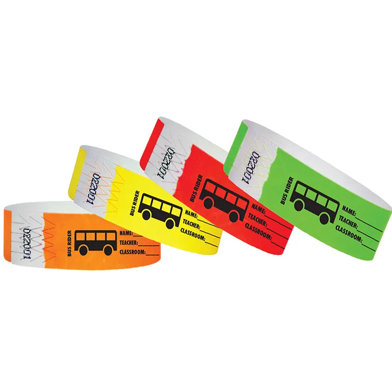 Pulseira de papel descartável RFID NFC de 13,56 MHz para identificação de eventos esportivos