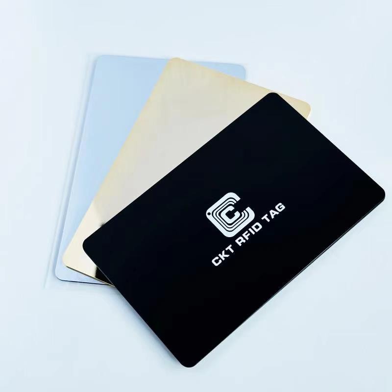 Impressão personalizada de cartões de visita metálicos RFID NFC
