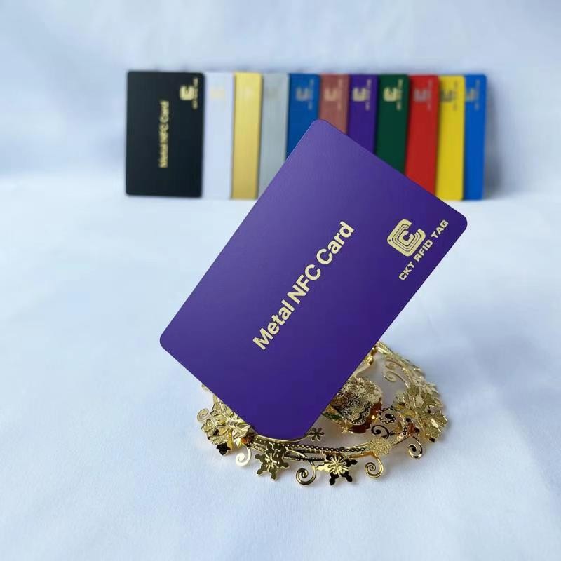 Impressão personalizada de cartões de visita metálicos RFID NFC