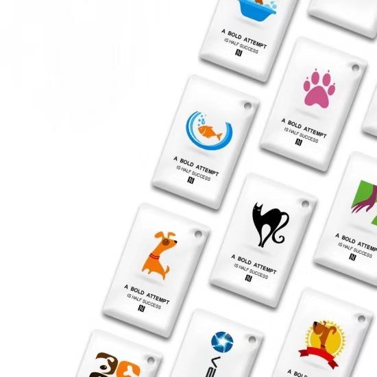 50*30mm 13,56MHz RFID NFC programável epóxi chave cartões inteligentes impressos personalizados