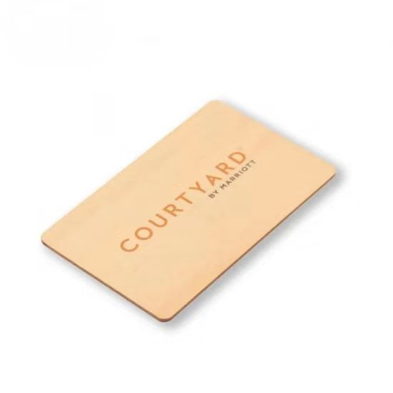 Cartão-chave de hotel de bambu com RFID de madeira com chip inteligente