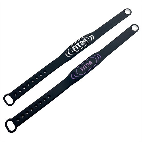 Pulseira de silicone ajustável NFC RFID à prova d'água personalizada