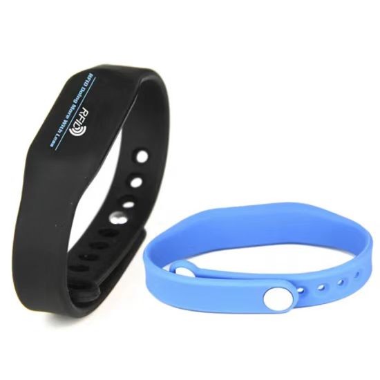 Pulseira de silicone ajustável NFC RFID à prova d'água personalizada
