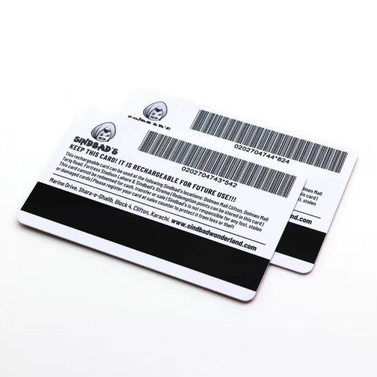 Cartão magnético RFID personalizado com código de barras UV impresso, cartão NFC para membros
