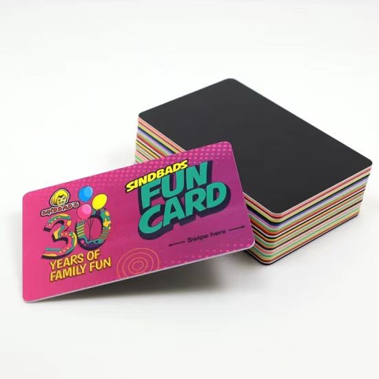 Cartão magnético RFID personalizado com código de barras UV impresso, cartão NFC para membros