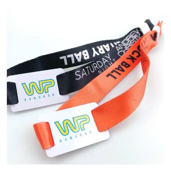 Pulseira de festival passiva ajustável em tecido inteligente NFC RFID