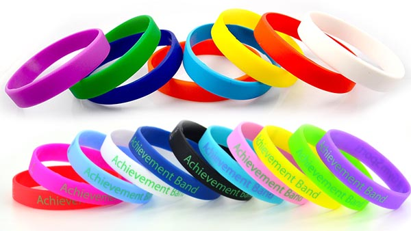 Pulseira de silicone personalizada de alta qualidade com logotipo ajustável