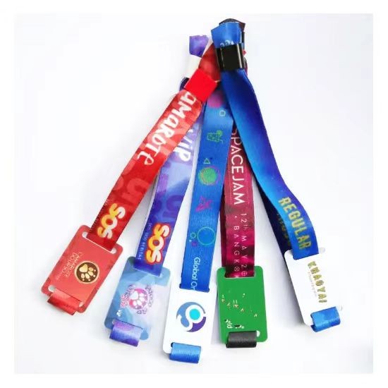 Pulseira de festival passiva ajustável em tecido inteligente NFC RFID