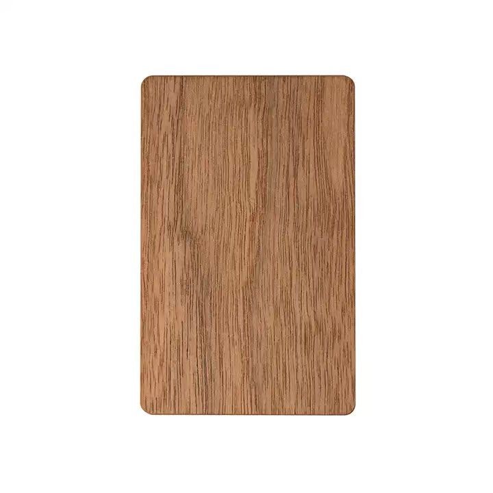 Cartão NFC de madeira reciclável com logotipo personalizado e gravação RFID, cartão de madeira de bambu para empresas
