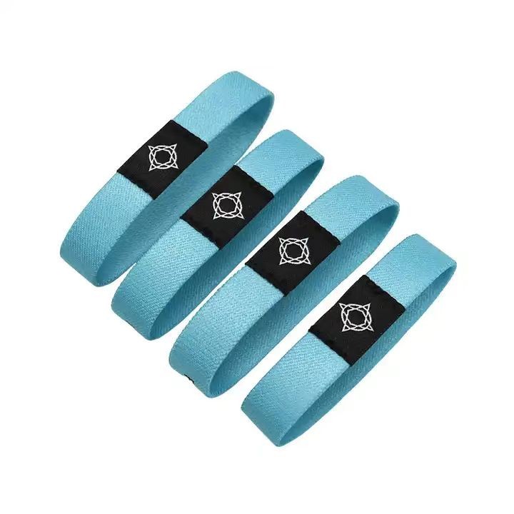 Pulseira de tecido elástico com logotipo personalizado Pulseira de poliéster elástica RFID