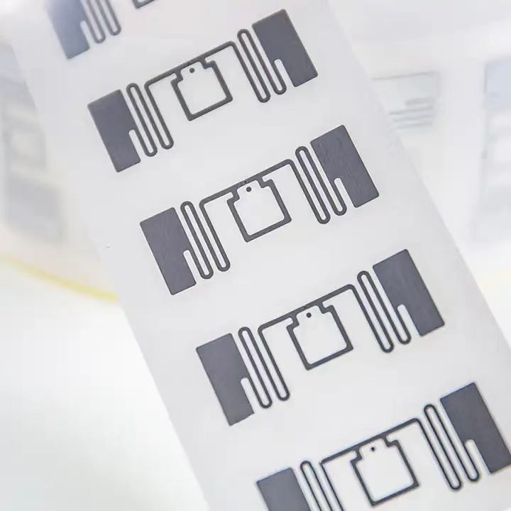 Etiqueta de rastreamento de inventário RFID transparente de alta qualidade personalizada, etiqueta pendurada, adesivo RFID à prova d'água