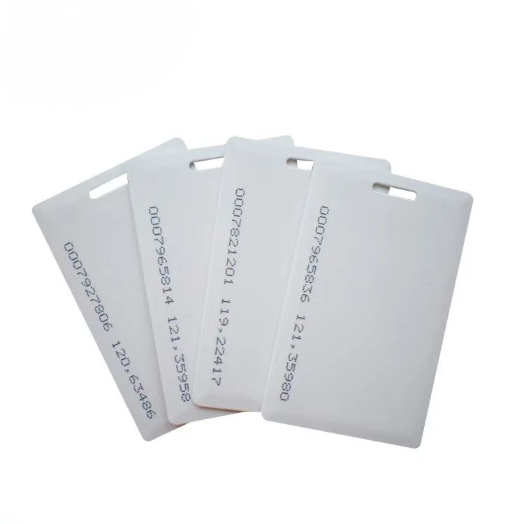 Cartão RFID grosso, cartão-chave de hotel tipo concha, cartão RFID inteligente ABS