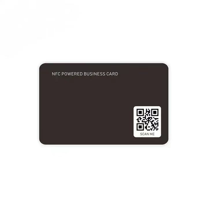 Cartão de visita digital NFC NTAG 215 NTAG 216 preto fosco para mídias sociais