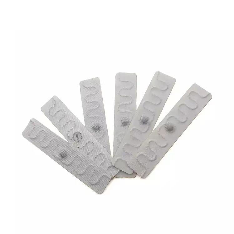 Etiqueta de linho RFID, tecido uniforme, etiqueta de lavanderia UHF RFID lavável têxtil