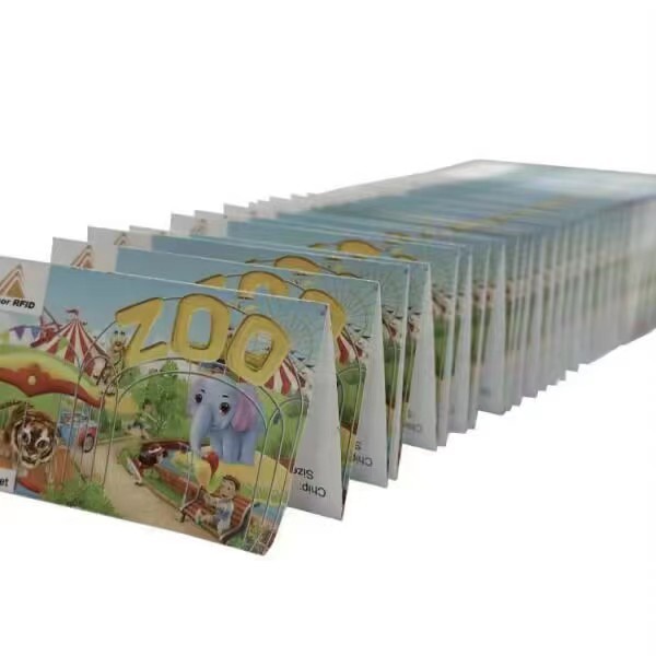 Bilhete de papel RFID personalizado para ônibus/trem/zoológico Bilhete de transporte NFC