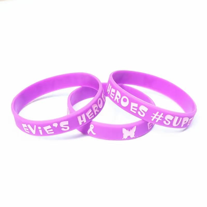 Pulseiras de silicone gravadas e impressas Pulseiras de silicone personalizadas para presentes personalizados