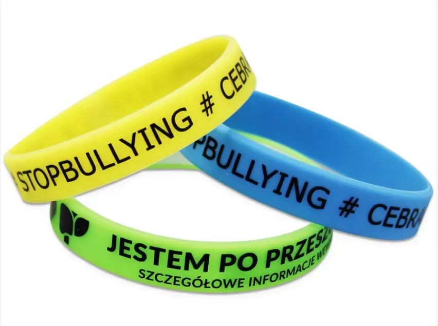 Pulseiras de silicone gravadas e impressas Pulseiras de silicone personalizadas para presentes personalizados