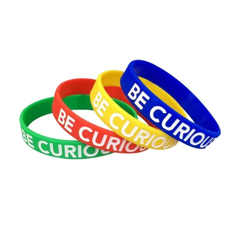 Pulseiras de silicone gravadas e impressas Pulseiras de silicone personalizadas para presentes personalizados