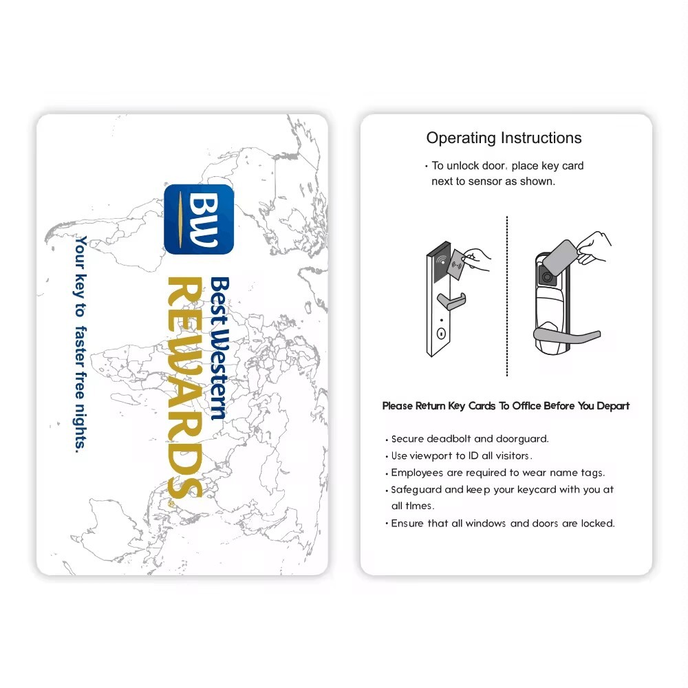 Impressão personalizada de cartão-chave de hotel RFID