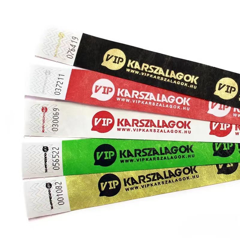 Pulseira Tyvek lisa 19x250 mm com números de série