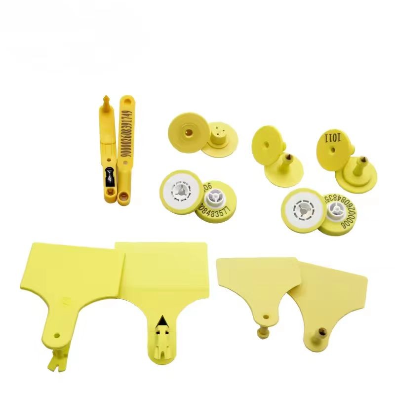 Etiqueta auricular RFID UHF para animais com número sequencial para vaca