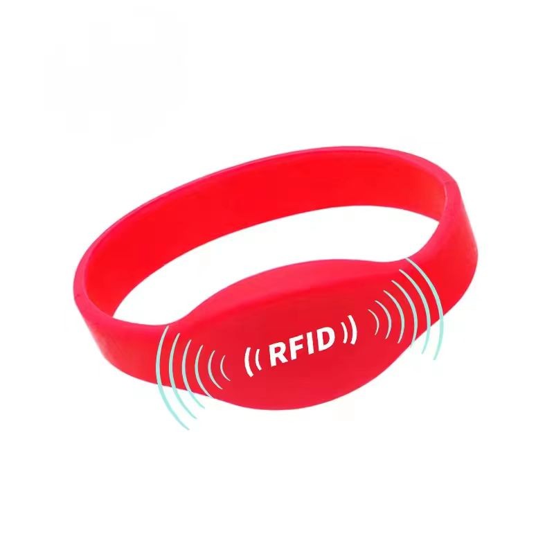 Pulseira NFC personalizada, pulseiras de chave regraváveis, pulseiras de silicone à prova d'água e RFID