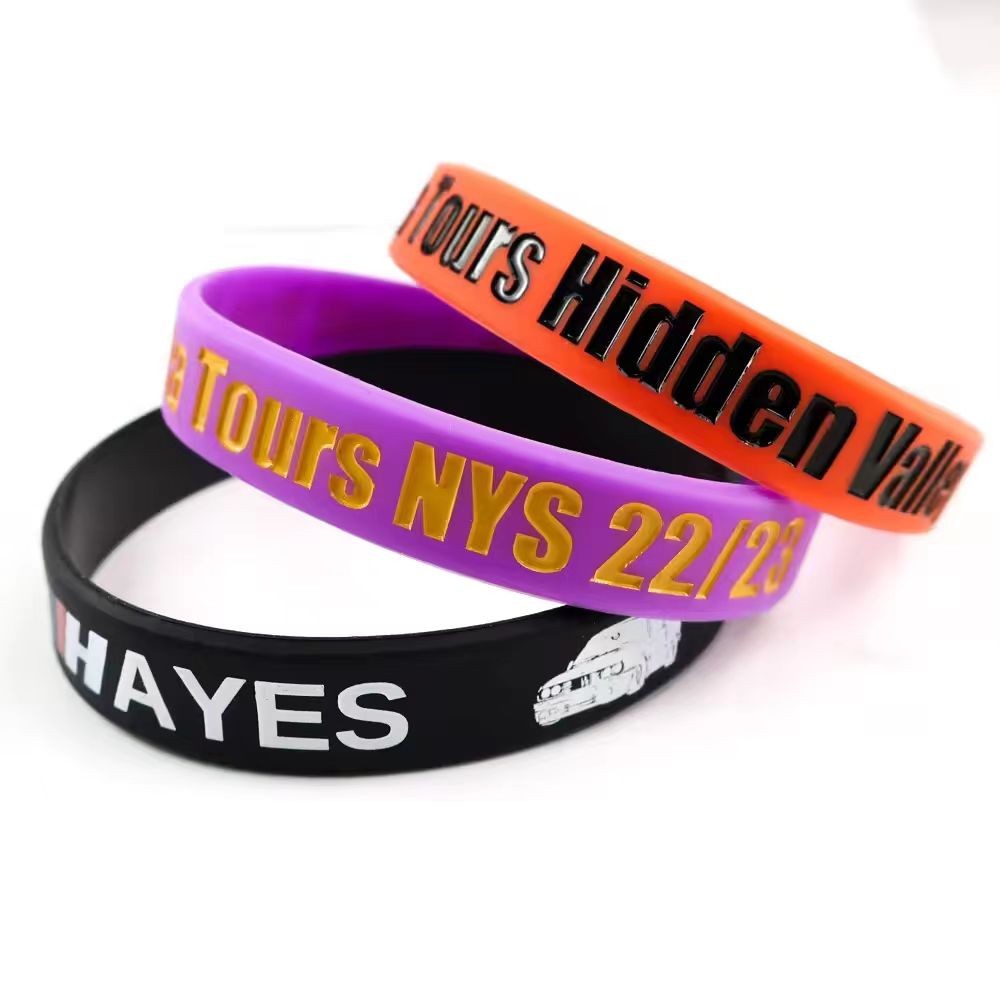 Pulseira de silicone ecológica impressa com logotipo personalizado