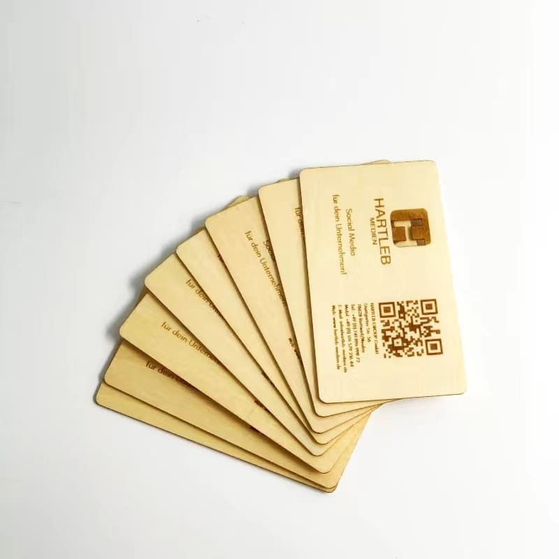Cartão-chave de hotel de controle de acesso de bambu de madeira NFC RFID CR80 personalizado